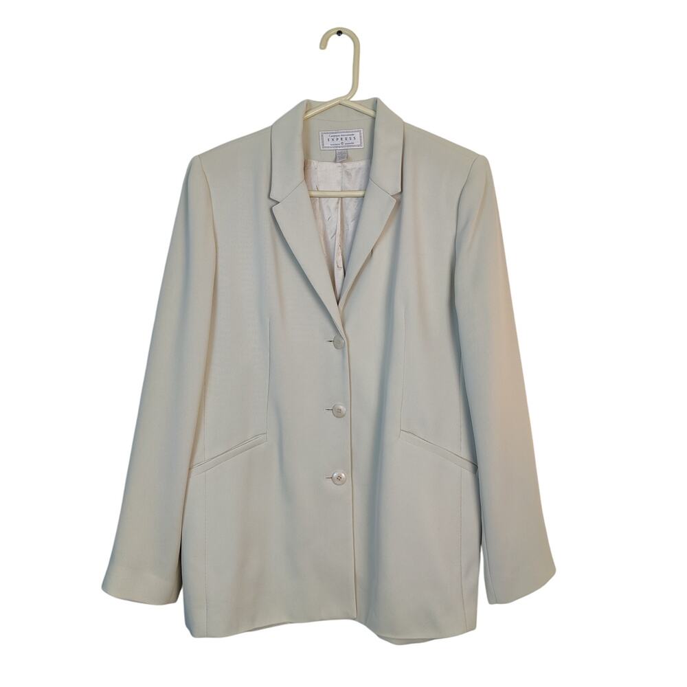 Vtg Express Campagnie Internationale Euro Summer Nude Blazer 12 Old Money Preppy